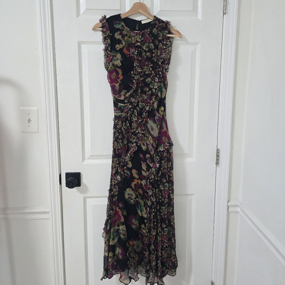 Ulla Johnson Silk Avrelie Sleeveless Floral Midi Dress Size XS - Picture 6 of 13